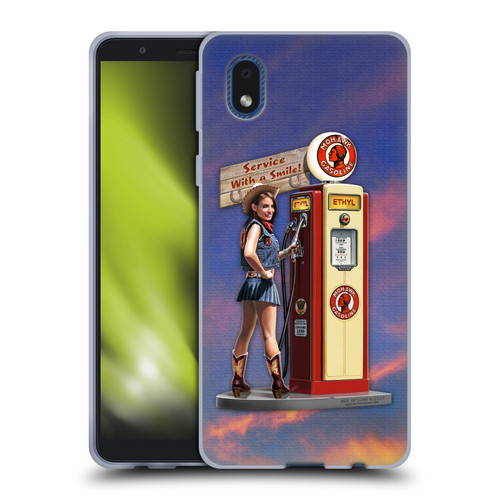 Larry Grossman Retro Collection Gasoline Girl Soft Gel Case for Samsung Galaxy A01 Core (2020)