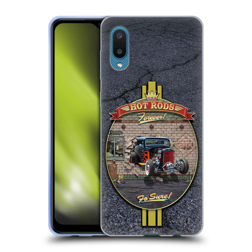 Larry Grossman Retro Collection Hot Rods Forever Soft Gel Case for Samsung Galaxy A02/M02 (2021)