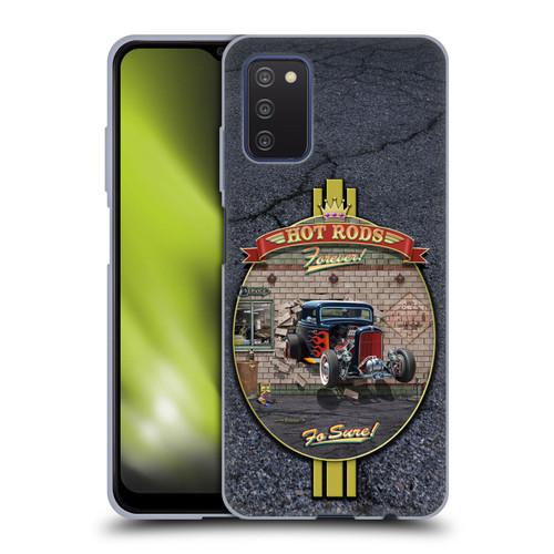 Larry Grossman Retro Collection Hot Rods Forever Soft Gel Case for Samsung Galaxy A03s (2021)