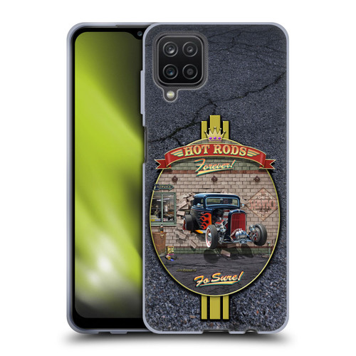 Larry Grossman Retro Collection Hot Rods Forever Soft Gel Case for Samsung Galaxy A12 (2020)