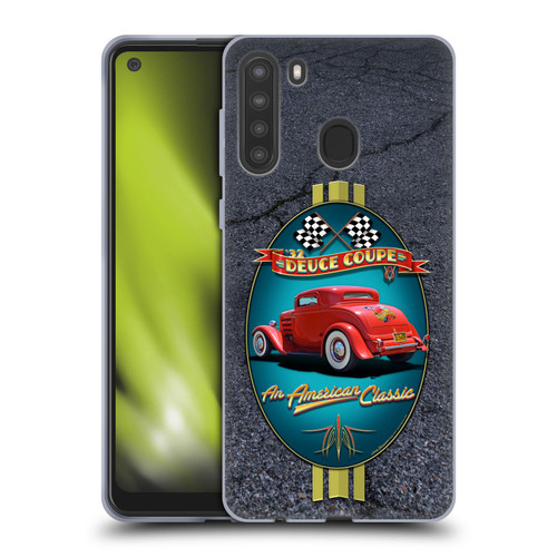Larry Grossman Retro Collection Deuce Coupe Classic Soft Gel Case for Samsung Galaxy A21 (2020)