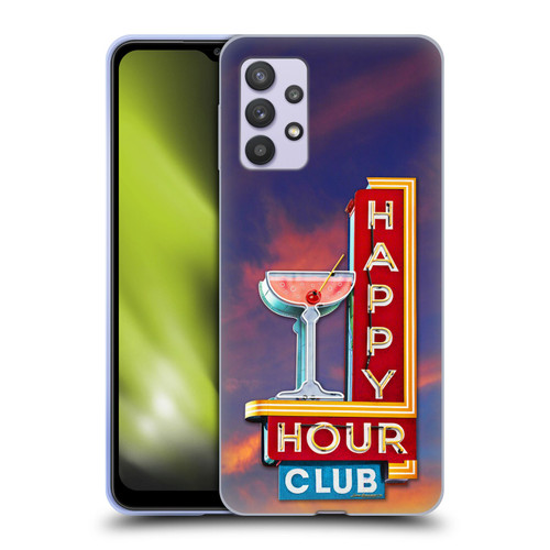 Larry Grossman Retro Collection Happy Hour Club Soft Gel Case for Samsung Galaxy A32 5G / M32 5G (2021)