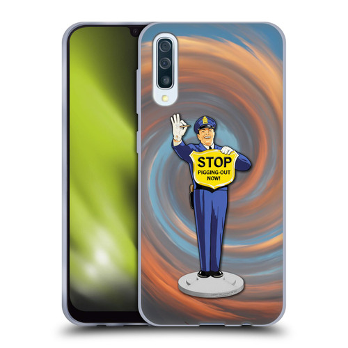 Larry Grossman Retro Collection Stop Pigging Out Soft Gel Case for Samsung Galaxy A50/A30s (2019)