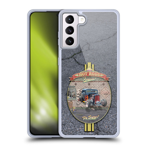 Larry Grossman Retro Collection Hot Rods Forever Soft Gel Case for Samsung Galaxy S21+ 5G