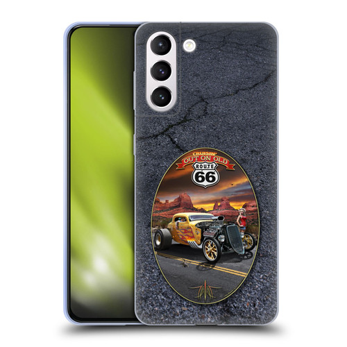 Larry Grossman Retro Collection Route 66 Hot Rod Coupe Soft Gel Case for Samsung Galaxy S21+ 5G