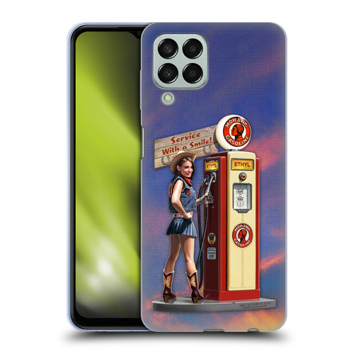 Larry Grossman Retro Collection Gasoline Girl Soft Gel Case for Samsung Galaxy M33 (2022)