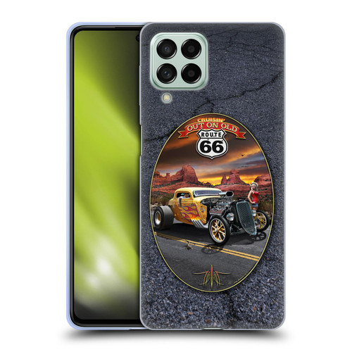 Larry Grossman Retro Collection Route 66 Hot Rod Coupe Soft Gel Case for Samsung Galaxy M53 (2022)