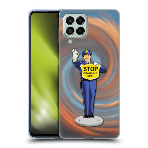 Larry Grossman Retro Collection Stop Pigging Out Soft Gel Case for Samsung Galaxy M53 (2022)