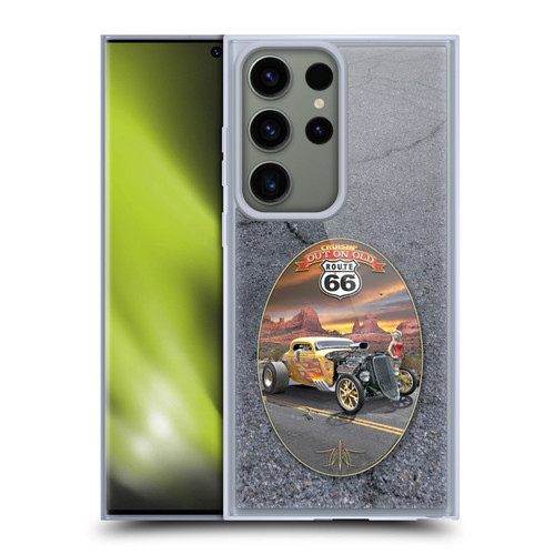 Larry Grossman Retro Collection Route 66 Hot Rod Coupe Soft Gel Case for Samsung Galaxy S23 Ultra 5G