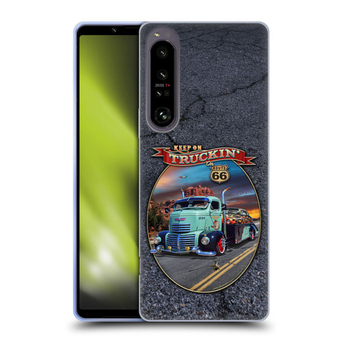 Larry Grossman Retro Collection Keep on Truckin' Rt. 66 Soft Gel Case for Sony Xperia 1 IV