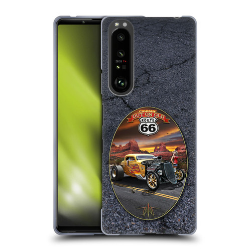 Larry Grossman Retro Collection Route 66 Hot Rod Coupe Soft Gel Case for Sony Xperia 1 III