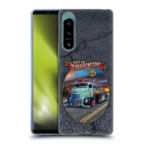Larry Grossman Retro Collection Keep on Truckin' Rt. 66 Soft Gel Case for Sony Xperia 5 IV