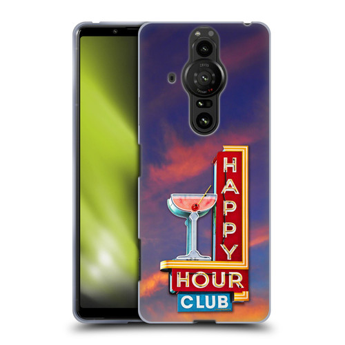 Larry Grossman Retro Collection Happy Hour Club Soft Gel Case for Sony Xperia Pro-I