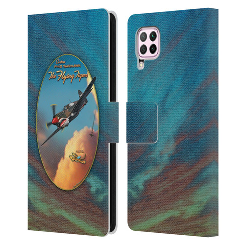 Larry Grossman Retro Collection P-40 Warhawk Flying Tiger Leather Book Wallet Case Cover For Huawei Nova 6 SE / P40 Lite