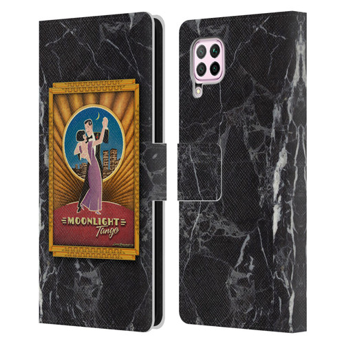 Larry Grossman Retro Collection Moonlight Tango Leather Book Wallet Case Cover For Huawei Nova 6 SE / P40 Lite