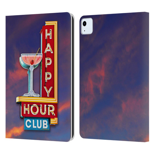 Larry Grossman Retro Collection Happy Hour Club Leather Book Wallet Case Cover For Apple iPad Air 2020 / 2022