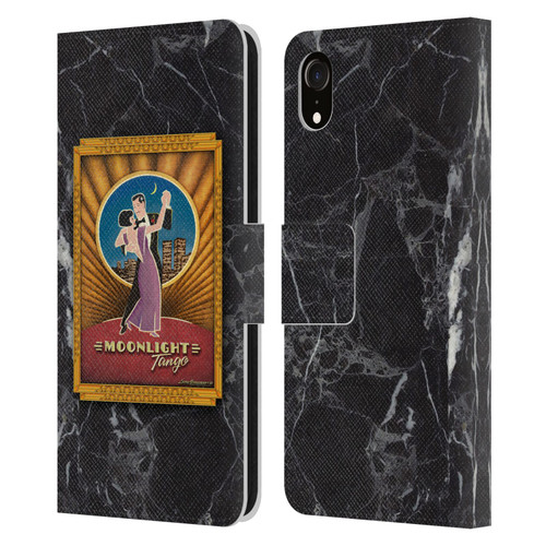 Larry Grossman Retro Collection Moonlight Tango Leather Book Wallet Case Cover For Apple iPhone XR