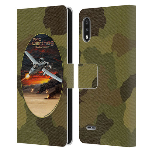 Larry Grossman Retro Collection A-10 Warthog Leather Book Wallet Case Cover For LG K22