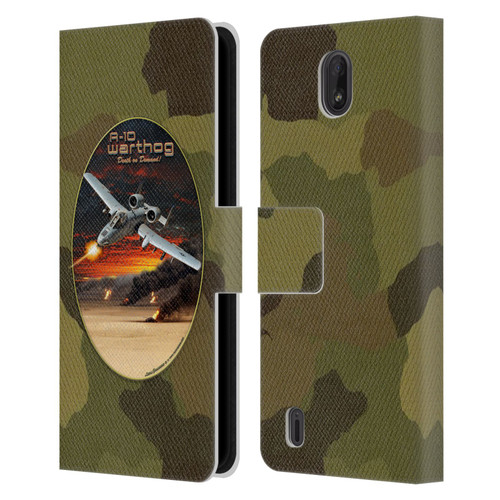 Larry Grossman Retro Collection A-10 Warthog Leather Book Wallet Case Cover For Nokia C01 Plus/C1 2nd Edition