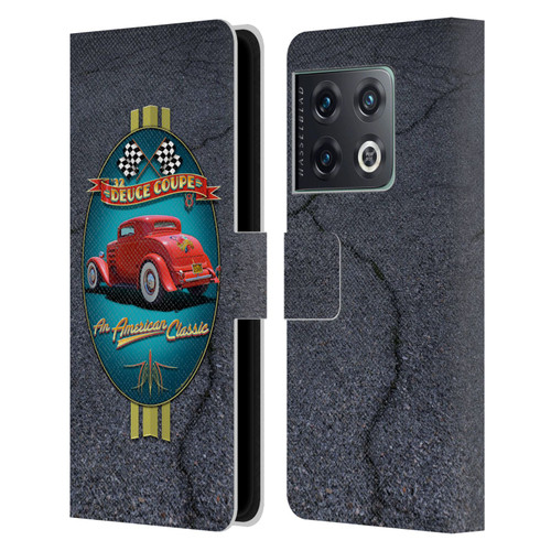 Larry Grossman Retro Collection Deuce Coupe Classic Leather Book Wallet Case Cover For OnePlus 10 Pro