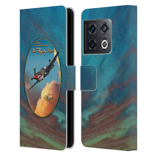 Larry Grossman Retro Collection P-40 Warhawk Flying Tiger Leather Book Wallet Case Cover For OnePlus 10 Pro