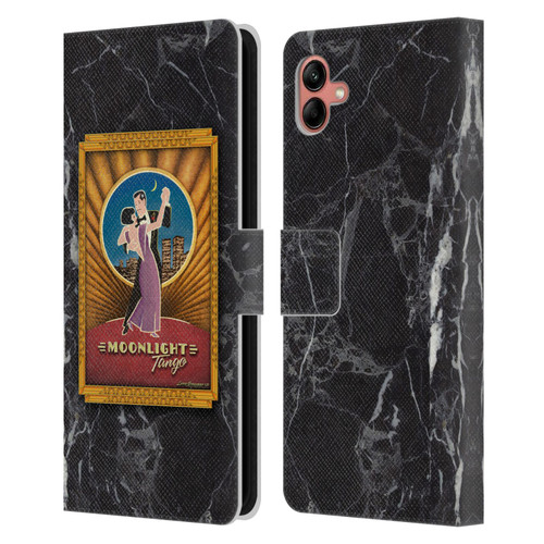 Larry Grossman Retro Collection Moonlight Tango Leather Book Wallet Case Cover For Samsung Galaxy A04 (2022)
