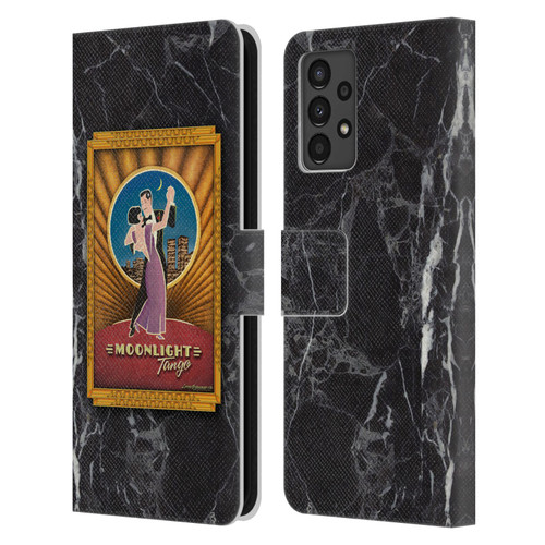 Larry Grossman Retro Collection Moonlight Tango Leather Book Wallet Case Cover For Samsung Galaxy A13 (2022)