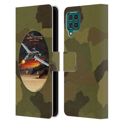 Larry Grossman Retro Collection A-10 Warthog Leather Book Wallet Case Cover For Samsung Galaxy F62 (2021)