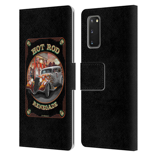 Larry Grossman Retro Collection Hot Rod Renegade Leather Book Wallet Case Cover For Samsung Galaxy S20 / S20 5G