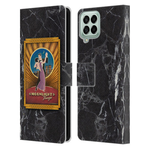 Larry Grossman Retro Collection Moonlight Tango Leather Book Wallet Case Cover For Samsung Galaxy M33 (2022)