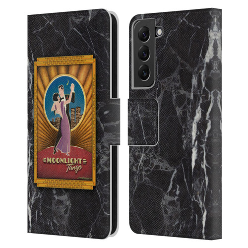 Larry Grossman Retro Collection Moonlight Tango Leather Book Wallet Case Cover For Samsung Galaxy S22+ 5G