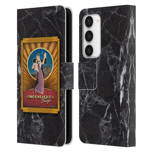 Larry Grossman Retro Collection Moonlight Tango Leather Book Wallet Case Cover For Samsung Galaxy S23 5G