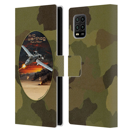 Larry Grossman Retro Collection A-10 Warthog Leather Book Wallet Case Cover For Xiaomi Mi 10 Lite 5G