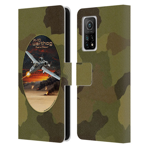 Larry Grossman Retro Collection A-10 Warthog Leather Book Wallet Case Cover For Xiaomi Mi 10T 5G