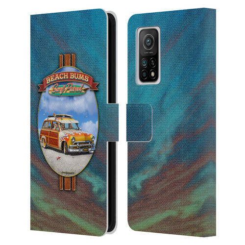 Larry Grossman Retro Collection Beach Bums Surf Patrol Leather Book Wallet Case Cover For Xiaomi Mi 10T 5G