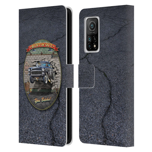 Larry Grossman Retro Collection Bustin' Out '55 Gasser Leather Book Wallet Case Cover For Xiaomi Mi 10T 5G