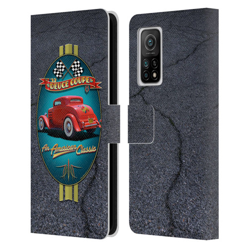 Larry Grossman Retro Collection Deuce Coupe Classic Leather Book Wallet Case Cover For Xiaomi Mi 10T 5G