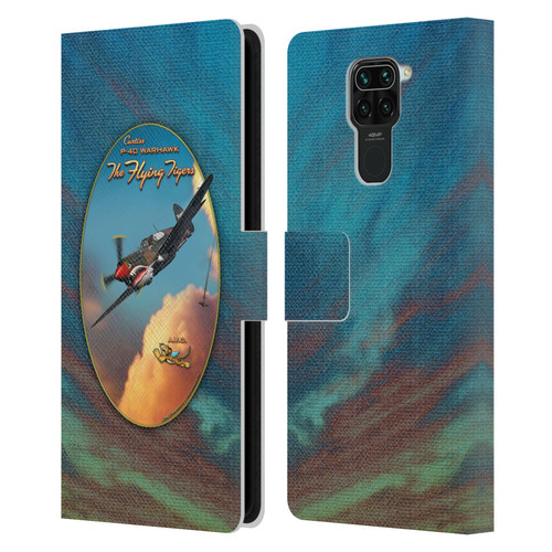 Larry Grossman Retro Collection P-40 Warhawk Flying Tiger Leather Book Wallet Case Cover For Xiaomi Redmi Note 9 / Redmi 10X 4G