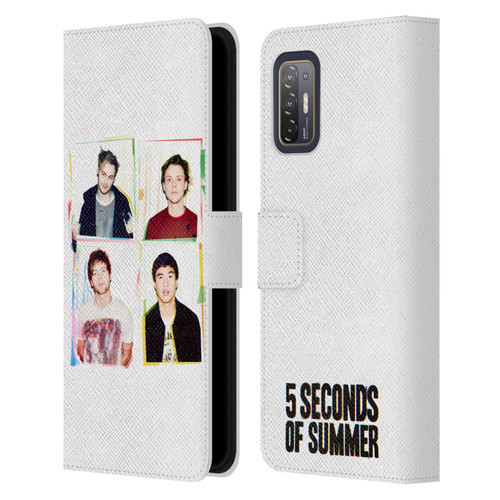 5 Seconds of Summer Posters Polaroid Leather Book Wallet Case Cover For HTC Desire 21 Pro 5G