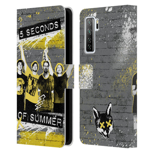 5 Seconds of Summer Posters Splatter Leather Book Wallet Case Cover For Huawei Nova 7 SE/P40 Lite 5G