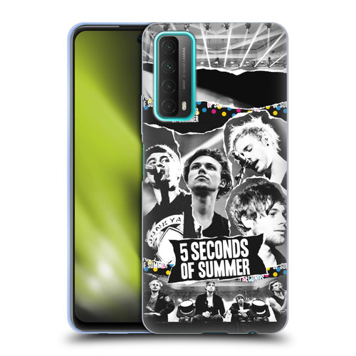 5 Seconds of Summer Posters Torn Papers 1 Soft Gel Case for Huawei P Smart (2021)