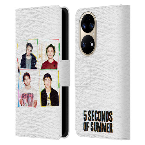 5 Seconds of Summer Posters Polaroid Leather Book Wallet Case Cover For Huawei P50
