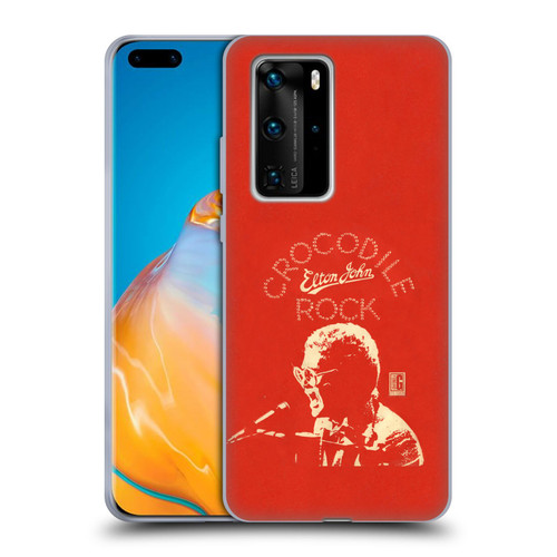 Elton John Artwork Crocodile Rock Single Soft Gel Case for Huawei P40 Pro / P40 Pro Plus 5G