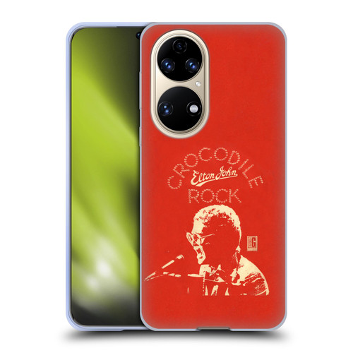 Elton John Artwork Crocodile Rock Single Soft Gel Case for Huawei P50