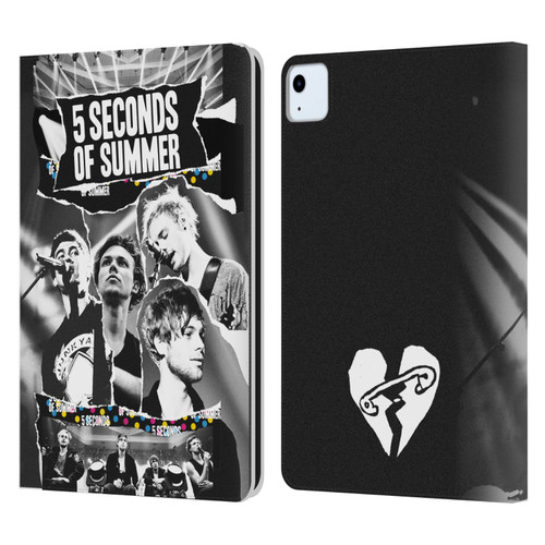 5 Seconds of Summer Posters Torn Papers 1 Leather Book Wallet Case Cover For Apple iPad Air 2020 / 2022