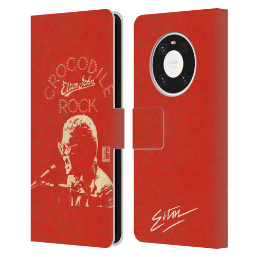 Elton John Artwork Crocodile Rock Single Leather Book Wallet Case Cover For Huawei Mate 40 Pro 5G