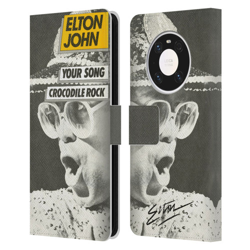 Elton John Artwork Your Song Single Leather Book Wallet Case Cover For Huawei Mate 40 Pro 5G