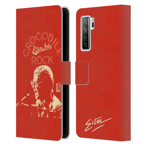 Elton John Artwork Crocodile Rock Single Leather Book Wallet Case Cover For Huawei Nova 7 SE/P40 Lite 5G