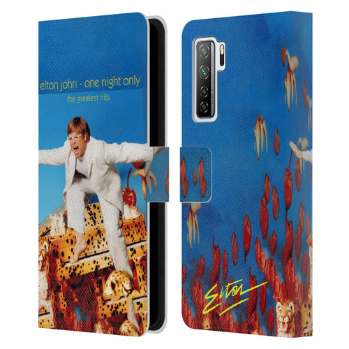 Elton John Artwork One Night Only Album Leather Book Wallet Case Cover For Huawei Nova 7 SE/P40 Lite 5G