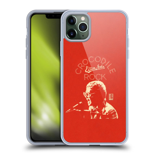 Elton John Artwork Crocodile Rock Single Soft Gel Case for Apple iPhone 11 Pro Max & MagSafe